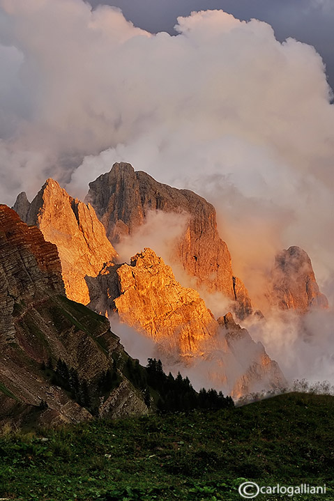 Giochi di luce sulle Dolomiti